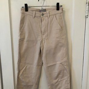 Everlane Straight Leg Crop Pants White Sz 4